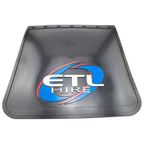 Mud Flap 24x24 ETL Printed Black PVC Rubber