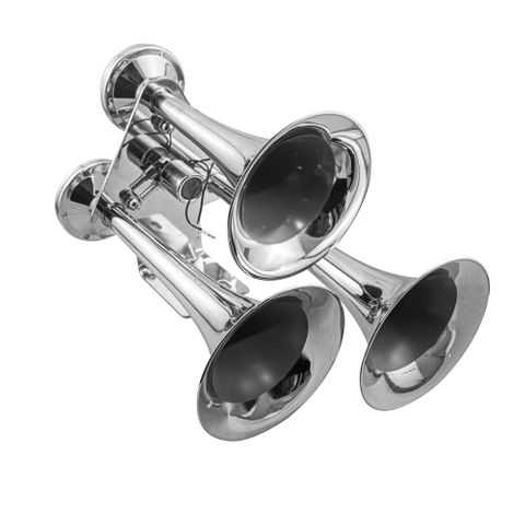 Chrome Tirad Train Air Horn - 12/24V