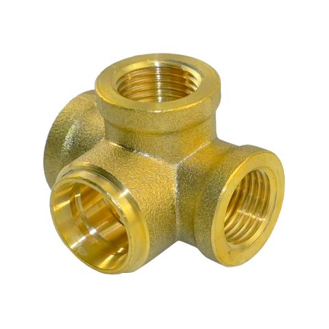 Brass Swivel Tee Three Port M16 Clip On