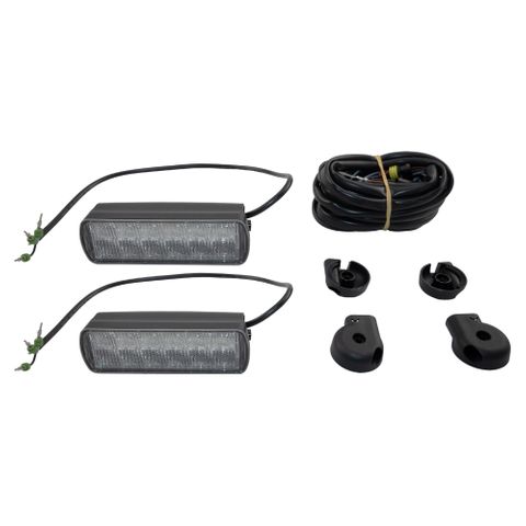 Hella LED Safety Day Light Kit Rectangular (cw professional wiring harness & connectors)
