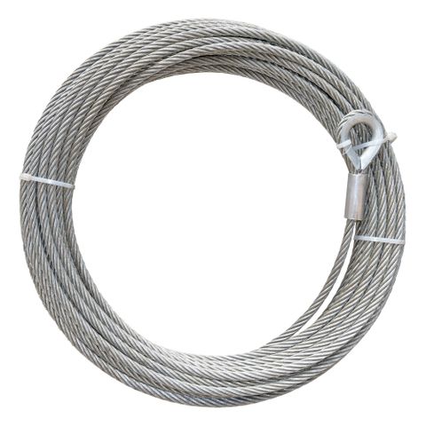 Wire Rope 16mm x 43M Long C/W Talurit, Galv Thimble, Tapered End
