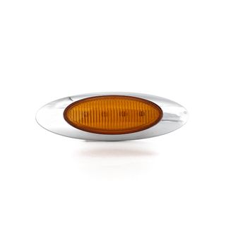Lucidity Amber lens / Amber LED Marker Light W/ Chrome Bezel