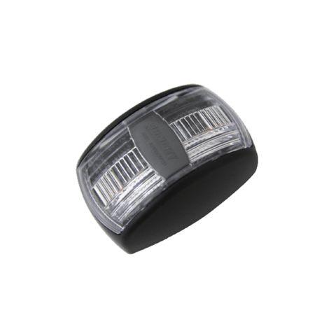 Lucidity Clear Lens/Red LED Side Marker Light W/ Black Housing & DT Plug On Rear