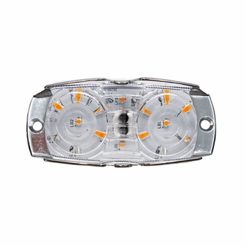 Lucidity Clear/Amber Marker Lamp W/ Chrome Surround - Blister Packed