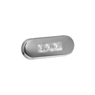Lucidity Clear Lens White LED Marker Lamp W/ Chrome Bezel - Blister Packed