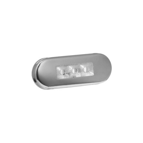 Lucidity Clear Lens White LED Marker Lamp W/ Chrome Bezel - Blister Packed