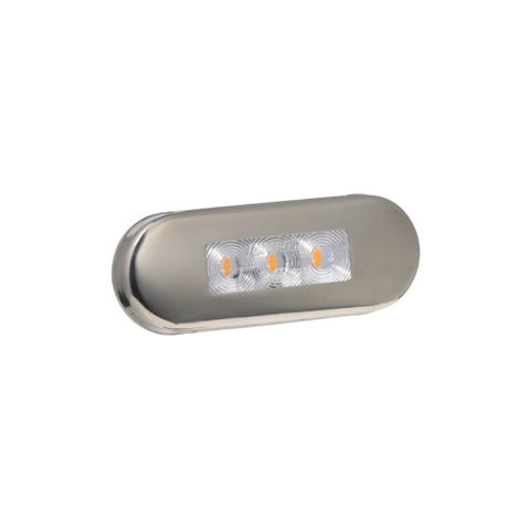 Lucidity Amber Lens, Amber LED W/ Chrome Bezel -Blister Packed