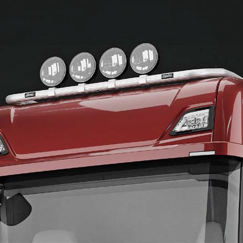 TRUX Front Top-bar Anodized, smooth profile Scania S, R, G, P-series Normal and Highline (C17N, C20N