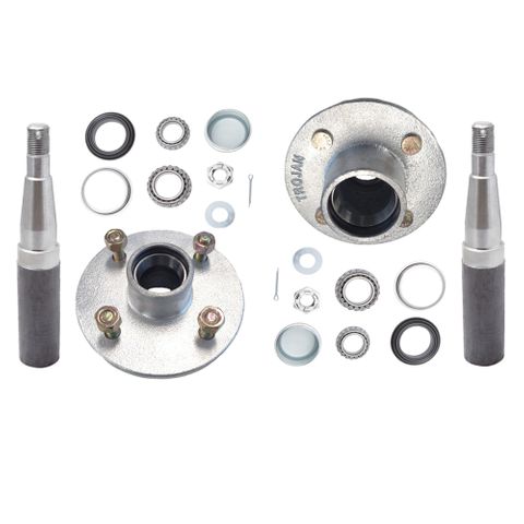 Trojan 1500kg Hub & Stub Set 4x110x7/16" 160HUB