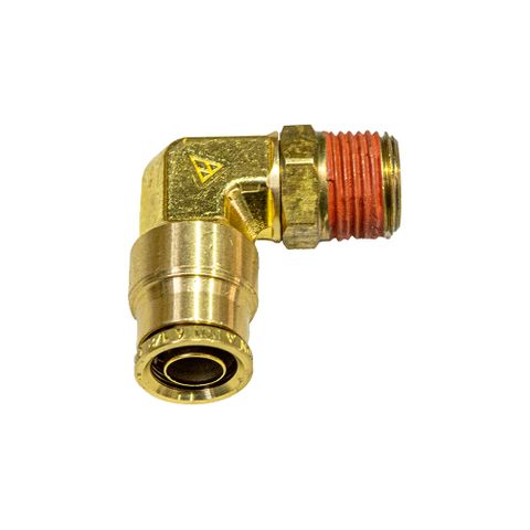 DMPLS 1/2" - 3/8" NPT Male Connector Swivel 90 Elbow