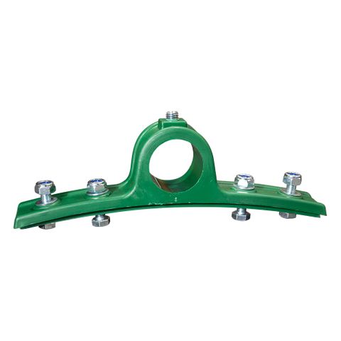Mudguard Bracket Plastic Dark Green - 4x Hole Saddle