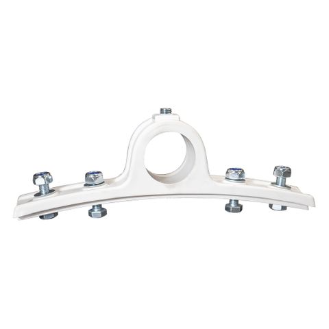 Mudguard Bracket Plastic White - 4x Hole Saddle