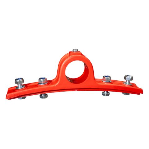 Mudguard Bracket Plastic Red - 4x Hole Saddle