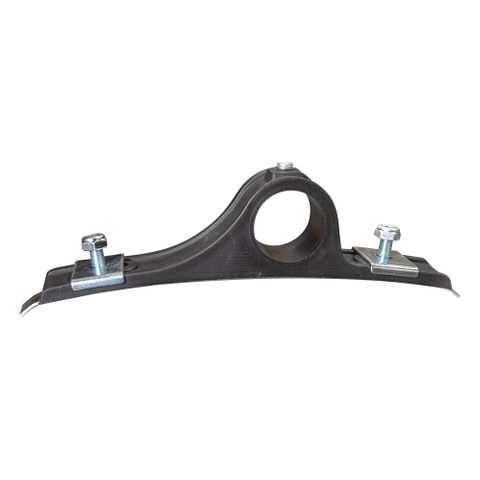 Mudguard Bracket Plastic Dark Grey - 2x Hole Adjustable Saddle