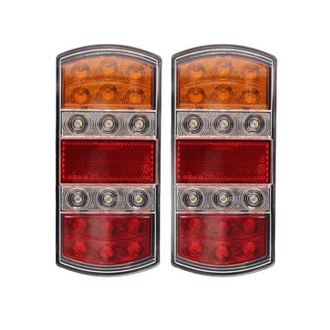 Lucidity 26168 LED Stop/Tail/Indicator/Reverse Rear Combination Lamps - Twin Pack