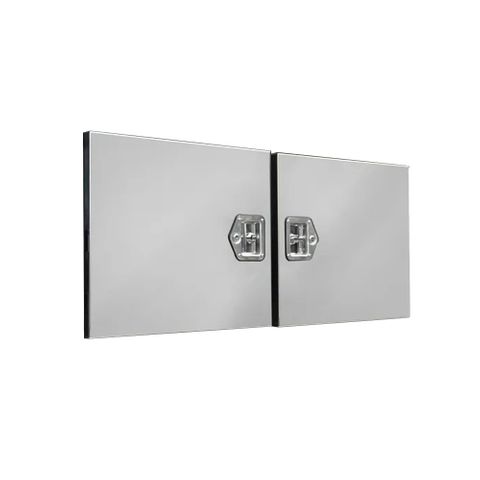 Polished Stainless Doors LH & RH Set With Hinges & Lock