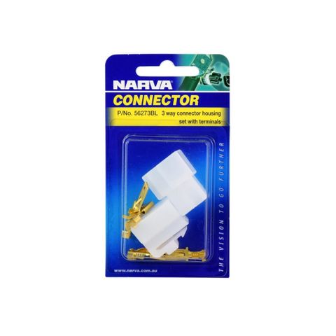 Narva 56273BL 3 Way M & F Connector Housing