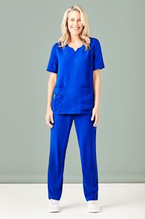 Avery Tailored Fit Round Neck Scrub Top - Womens