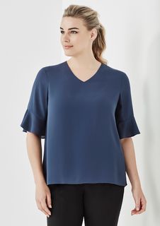 Aria Fluted Sleeve Blouse - Womens
