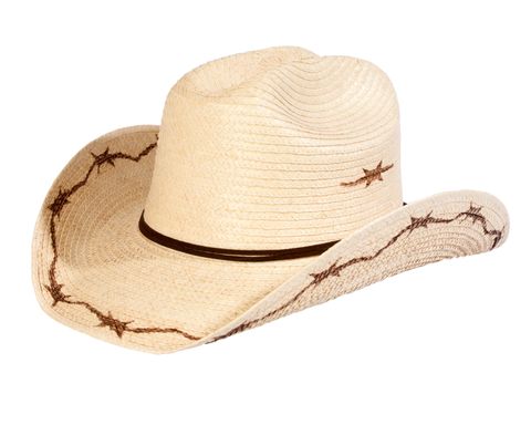 Children's Barbed Wire Palm Leaf Hat - HGKC BW2