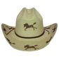 Children's Running Horse Palm Leaf Hat - HGKCRH2