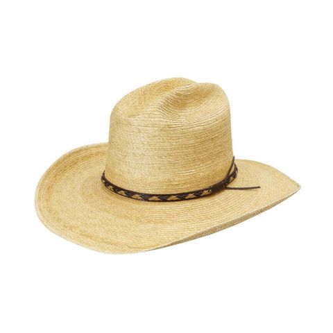 Cattleman 4" Brim Palm Straw Cowboy Hat - HG4AOAKC