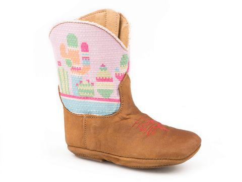 Colourful Cactus Infant Cowbaby Boot - 16907374
