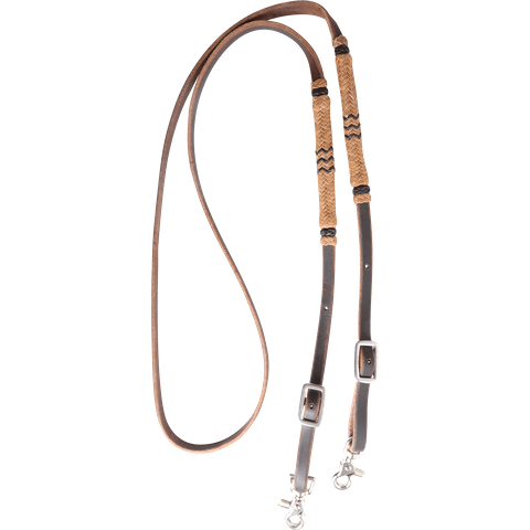 Harness Roping Rein with Rawhide - RR12CHB