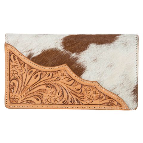 Women's Tooling Leather Cowhide Wallet - AW22TAN