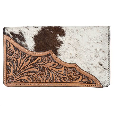 Women's Calama Leather Cowhide Wallet - AW22BRN