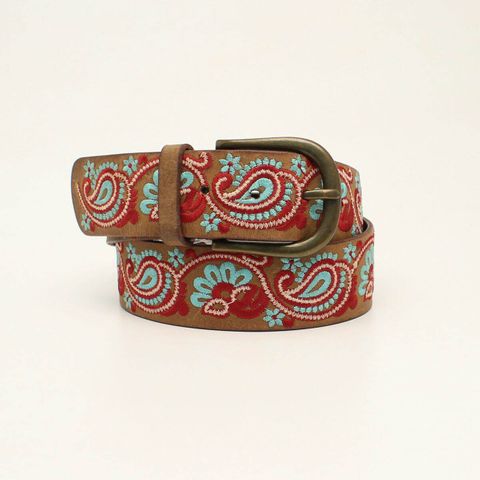 Women's Paisley Embroidered Belt - N320001644