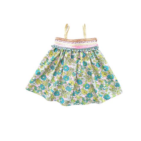 Flower & Sunshine Trim Toddler Dress - FLOWERDRESS
