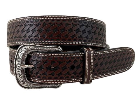 Men's Basket Weave Leather Belt - 9557500