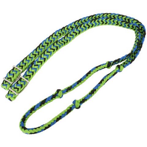 Braided Barrel Racing Reins - WEA35-2051 LM-BK