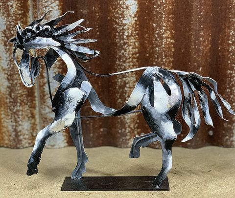 Galloping Horse Metal Statue - CHER113