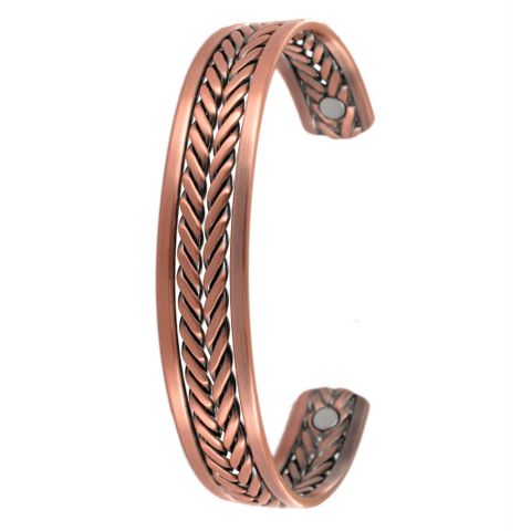 Double Twist Copper Magnetic Bracelet - B545-1