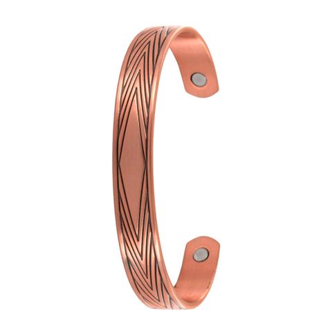 Diamond Pattern Copper Magnetic Bracelet - B732-1