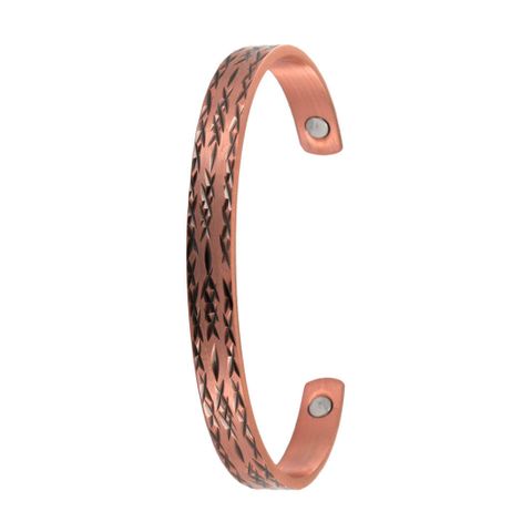 Barbed Pattern Copper Magnetic Bracelet - B735-1