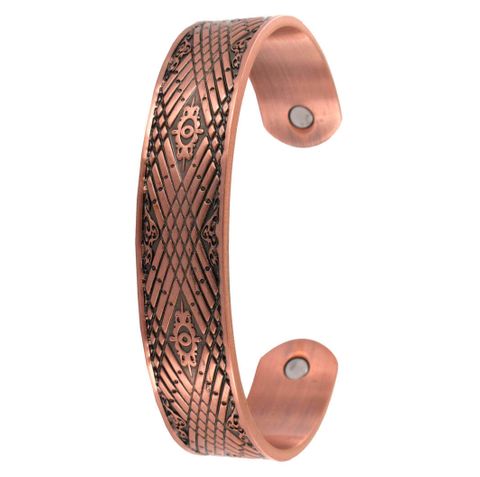 Geometric Copper Magnetic Bracelet - B677-1