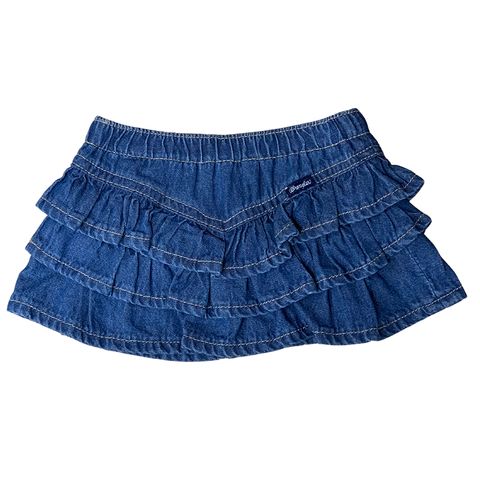 Girl's Toddler Frilled Denim Skirt - PQS530D