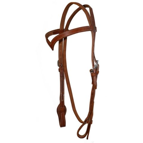 V Brow Headstall Harness Leather - FOR20-0013