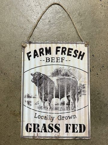 Farm Fresh Beef Tin Sign - HJA425