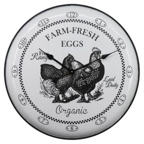 Iron Farm Fresh Eggs Clock - MEW211