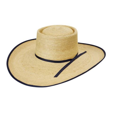 Navy Bound 5" Brim Palm Straw Hat - HG5AOKRN