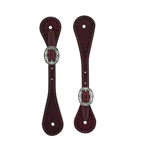 Triangle Tooled Youth Spur Straps - WEA30-0320