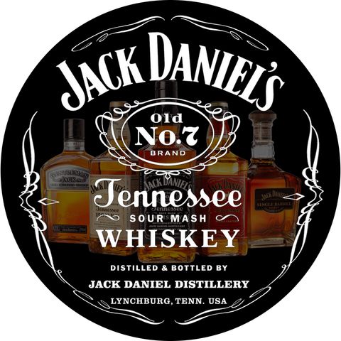 Jack Daniels Round Tin Sign - J1013