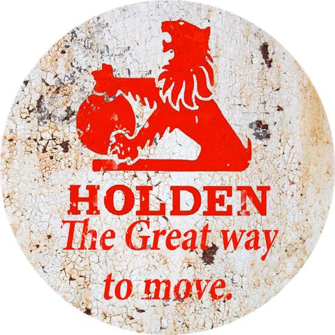 Holden Red Lion Round Tin Sign - J1016