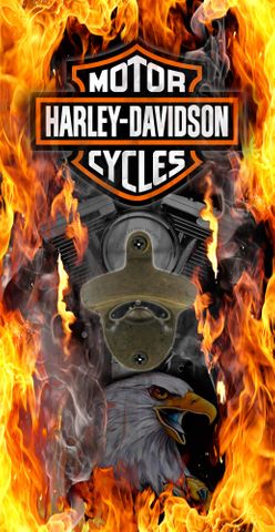 Harley Davidson Flames Bottle Opener - BT008