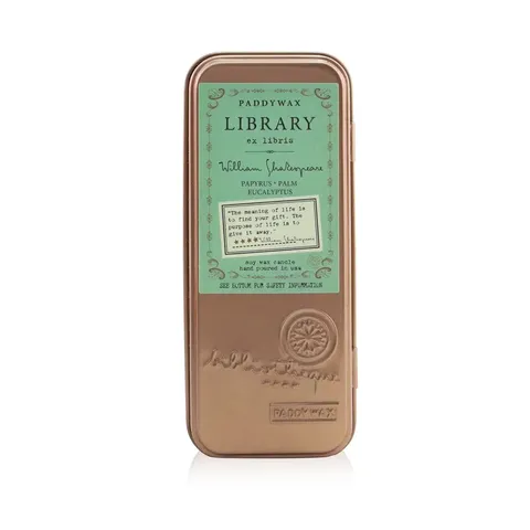 Shakespeare Library Travel Tin Candle - TLR13AU