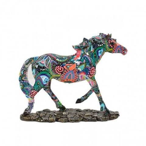Colourful Resin Horse Statue - PR928N